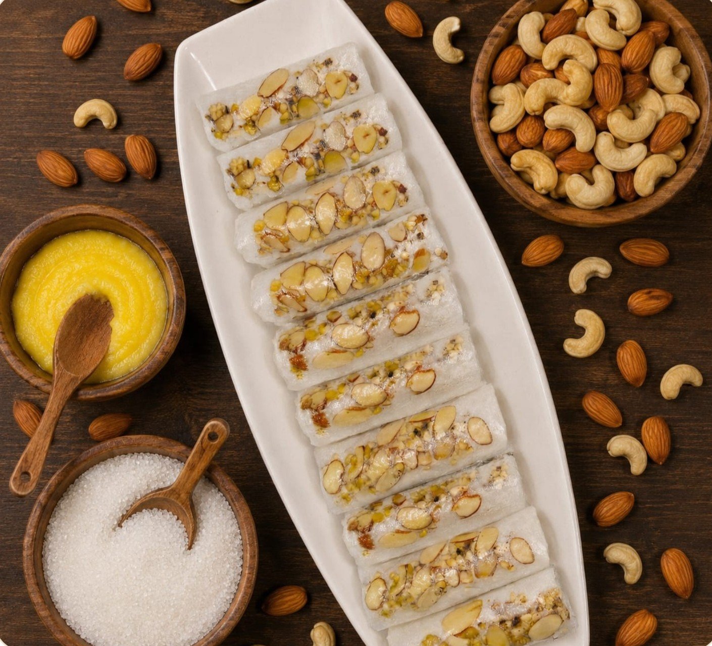 Dry Fruit Sugar Putharekulu